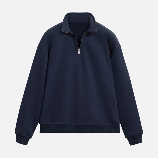 Толстовка на молнии унисекс FLOW, темно-синяя, размер XL/2XL