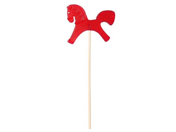 Леденец "Лошадка", красный со вкусом вишни, 21 гр.