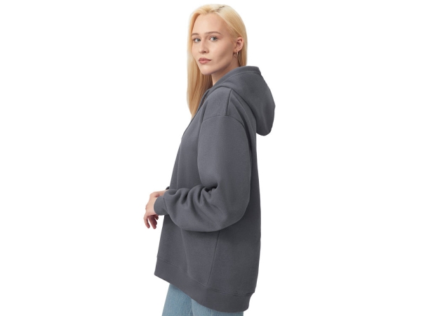 Толстовка с капюшоном оверсайз «Lisbon» унисекс, темно-серый