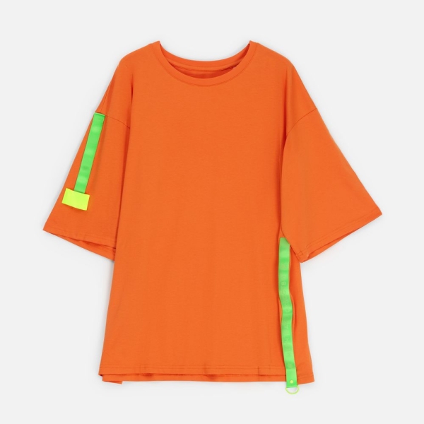 Футболка унисекс оверсайз Street Vibes, оранжевая