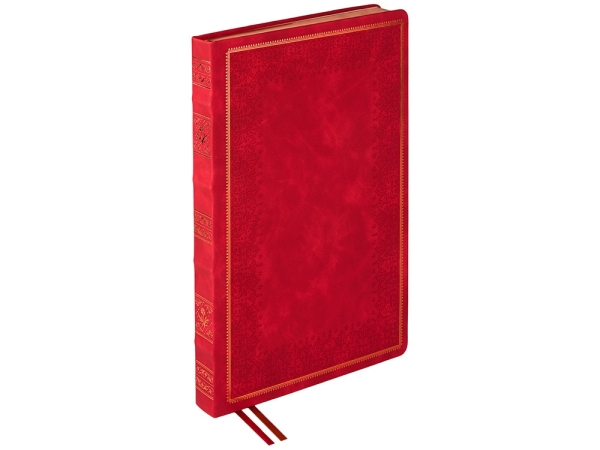 Ежедневник недатированный А4 "Royal", красный с бронзовым срезом