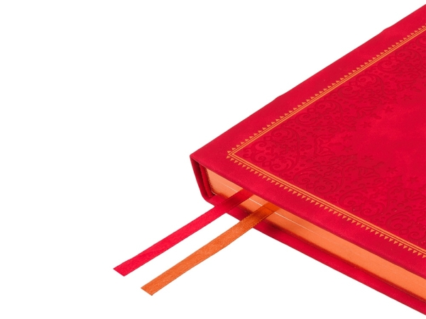 Ежедневник недатированный А4 "Royal", красный с бронзовым срезом