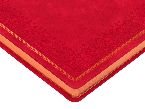 Ежедневник недатированный А4 "Royal", красный с бронзовым срезом