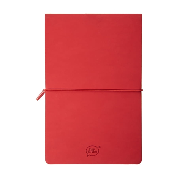 Бизнес-блокнот "Combi", 130*210 мм, бело-зеленый, кремовый форзац, гибкая обложка, в клетку/нелин