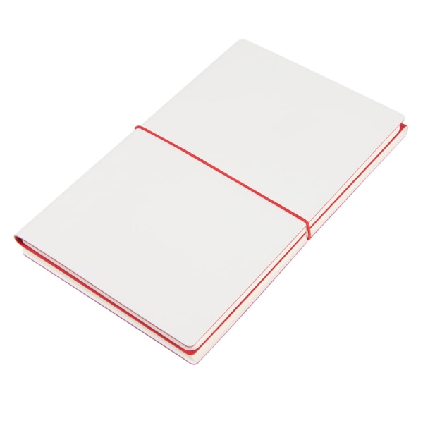 Бизнес-блокнот "Combi", 130*210 мм, бело-зеленый, кремовый форзац, гибкая обложка, в клетку/нелин