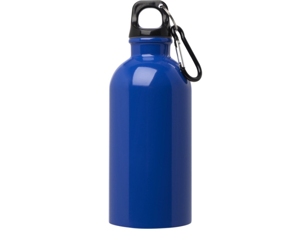 Одностенная бутылка для воды с карабином Oregon, изготовленная из нержавеющей стали, сертифицированной по стандарту RCS, объемом 400 мл - Ярко-синий