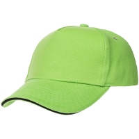 Бейсболка Classic, зеленое яблоко с черным кантом Бейсболка Classic, зеленое яблоко с черным кантом