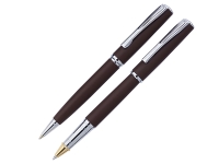 Набор Pierre Cardin PEN&PEN: ручка шариковая + роллер. Цвет - коричневый матовый. Упаковка Е.