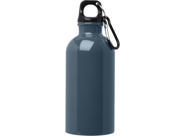 Одностенная бутылка для воды с карабином Oregon, изготовленная из нержавеющей стали, сертифицированной по стандарту RCS, объемом 400 мл - Hale Blue