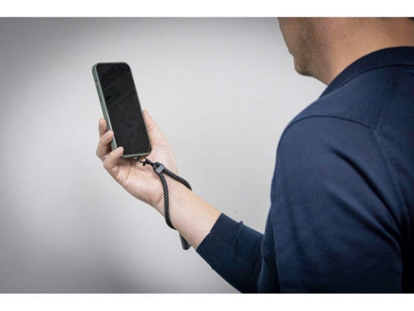 Ремешок-держатель для телефона с зарядным кабелем USB-C - USB-C «Lany Wristband Charge Eco», серый