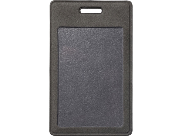 Вертикальный чехол для пропуска из экокожи "Alicante", темно-серый