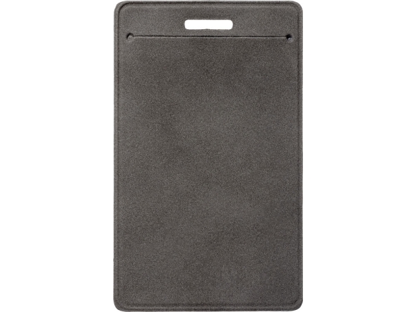 Вертикальный чехол для пропуска из экокожи "Alicante", темно-серый