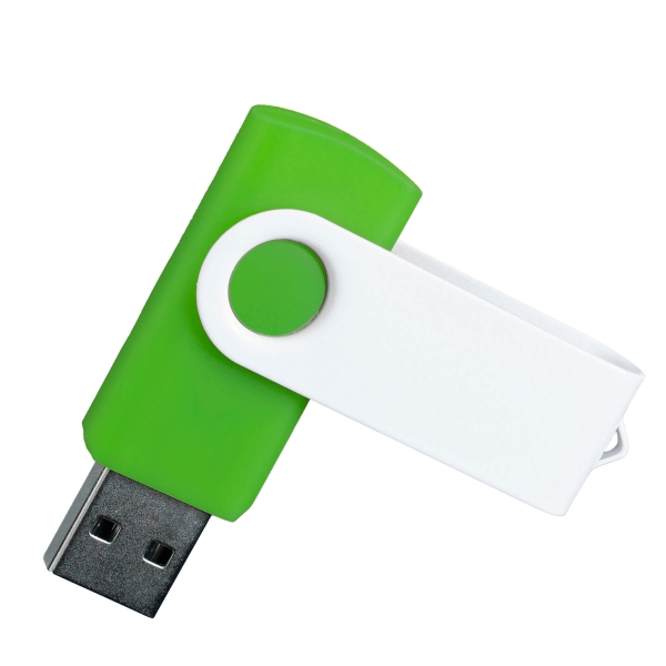 Флешка TWIST WHITE COLOR Салатовая с белым 4015.15.07.16ГБ3.0