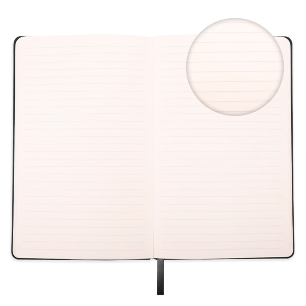 Бизнес-блокнот "Funky" А5, голубой, серый форзац, мягкая обложка,  в линейку