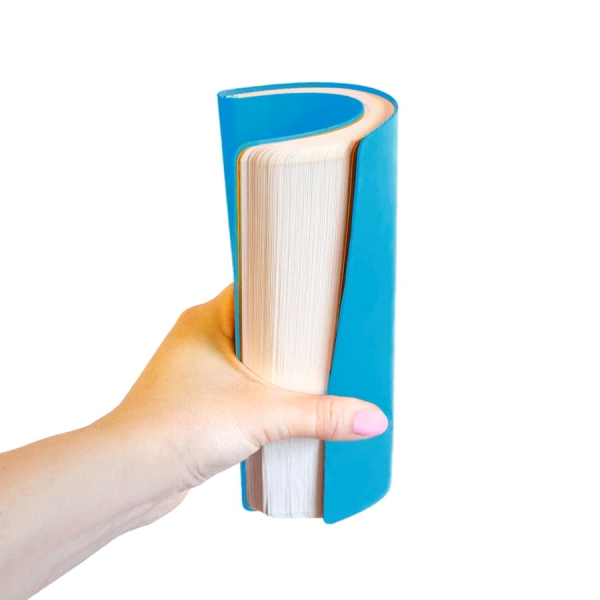 Бизнес-блокнот "Funky" А5, голубой, серый форзац, мягкая обложка,  в линейку