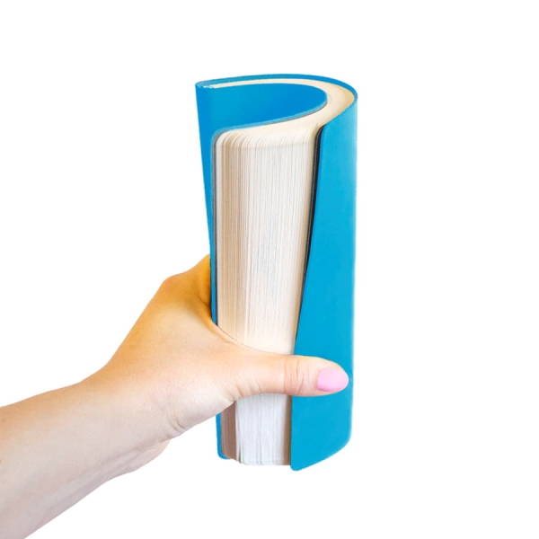 Бизнес-блокнот "Funky" А5, голубой, серый форзац, мягкая обложка,  в линейку