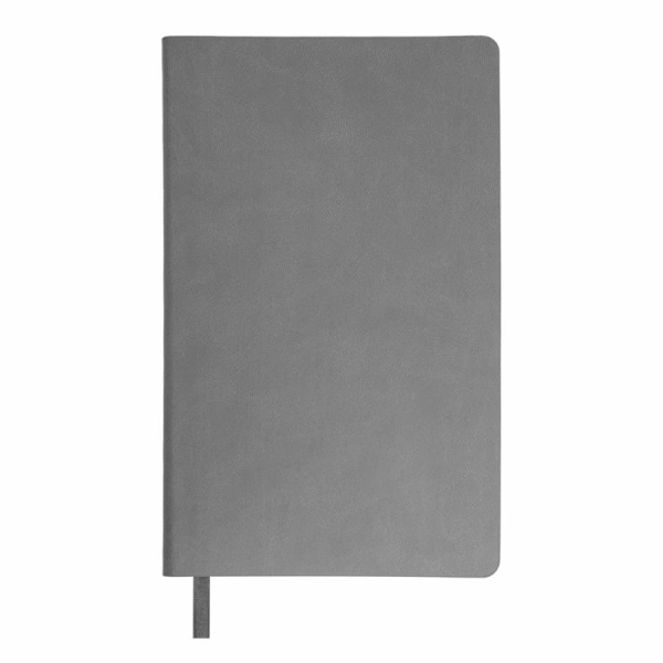 Бизнес-блокнот "Funky" А5, голубой, серый форзац, мягкая обложка,  в линейку