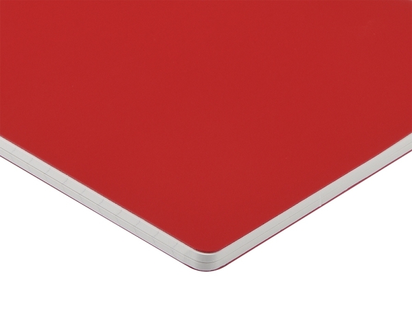 Тетрадь с каменной бумагой А5 "Carrara" 40 л., линейка, красный