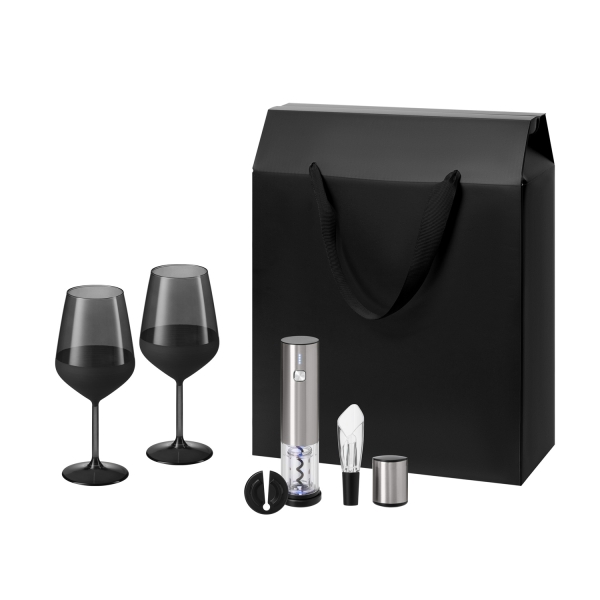 Подарочный набор Black Edition, Vintaro (2 бокала + набор для вина)