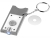 Брелок-держатель для монет Allegro с фонариком, белый/серебристый