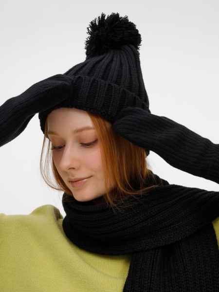 Варежки HappyGo, черные