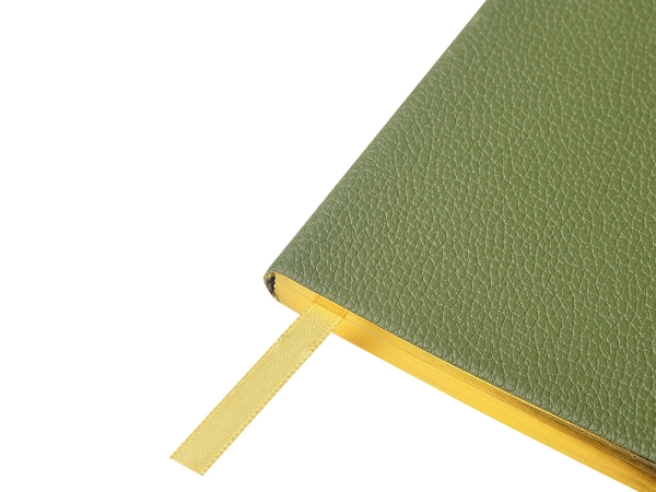 Еженедельник недатированный А6 "Verde" с нашивкой, зеленый
