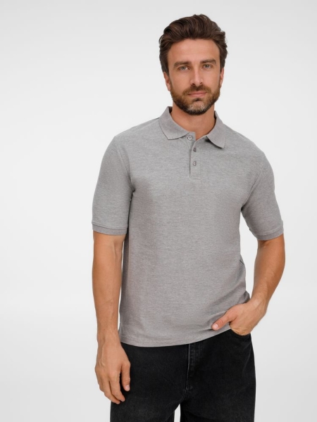 Рубашка поло унисекс Upswing, серый меланж