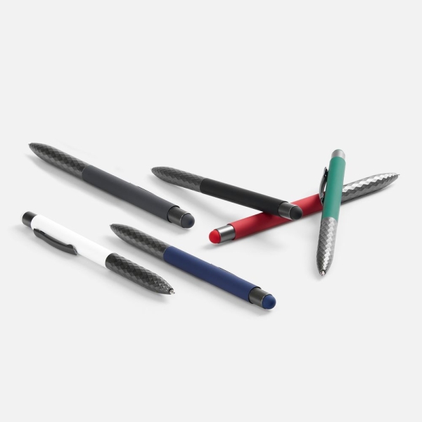 Ручка шариковая Digit Soft Touch со стилусом, синяя