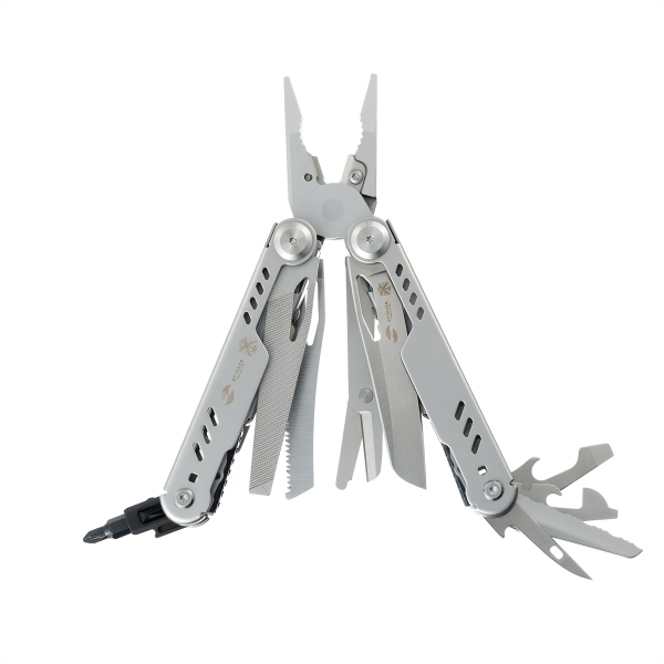 Мультитул Stinger, 110 х 27 мм, 23 функции, сталь, серебристый, в картонной коробке, в комплекте нейлоновый чехол
