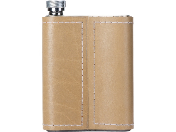 Фляга 500 (белая кожа), 0,25 л