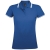 Рубашка поло женская Pasadena Women 200 с контрастной отделкой, ярко-синяя с белым