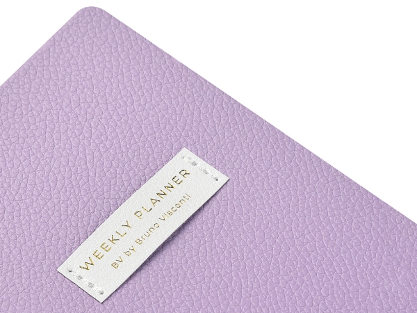 Еженедельник недатированный А6 "Zefir"с нашивкой, сиреневый