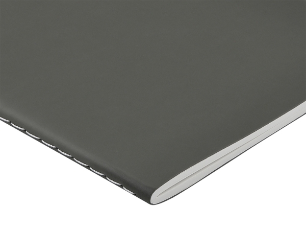 Тетрадь с каменной бумагой А5 "Carrara" 40 л., линейка, серый