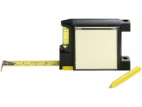 Рулетка на 2 м с уровнем и блоком для записей Рулетка на 2 м с уровнем и блоком для записей