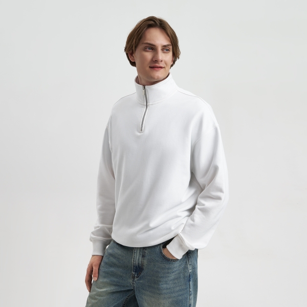 Толстовка на молнии унисекс FLOW, белая, размер XL/2XL