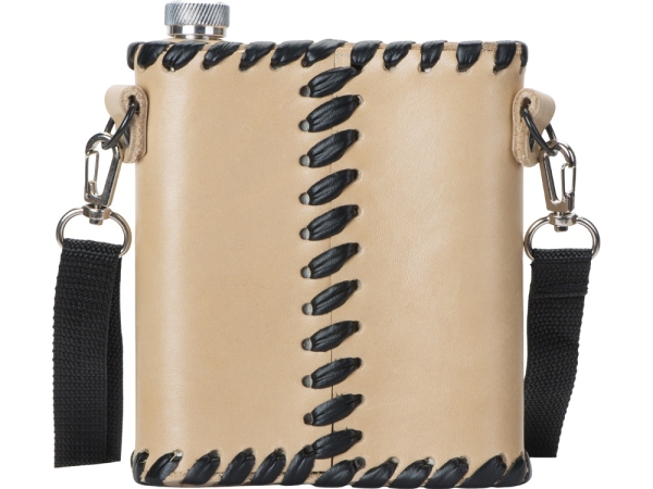 Фляга 503 (белая кожа), 0,5 л