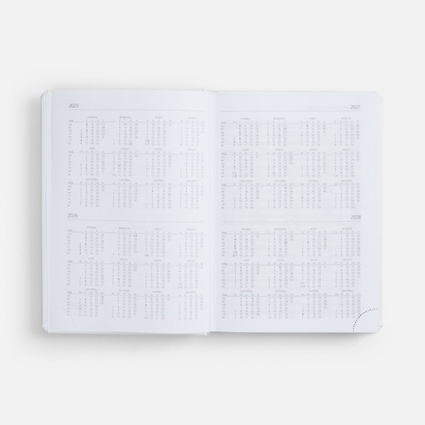 Ежедневник Nebraska, недатированный, белый