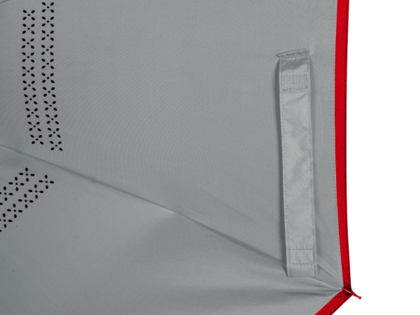 Зонт-трость наоборот Inversa, полуавтомат, красный/серый