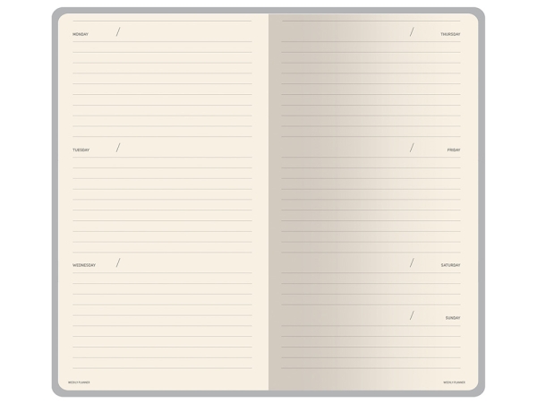 Еженедельник недатированный А6 "Total beige" с нашивкой, бежевый