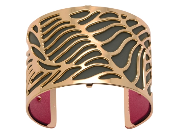 Браслет-бэнгл из латуни с гальваническим покрытием жёлтым золотом, 40мм