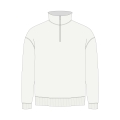 Толстовка на молнии унисекс FLOW, белая (теплый оттенок), размер 3XL/4XL