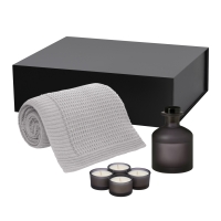 Подарочный набор Sento, Malta Soft, серый (свеча, диффузор, плед) Подарочный набор Sento, Malta Soft, серый (свеча, диффузор, плед)