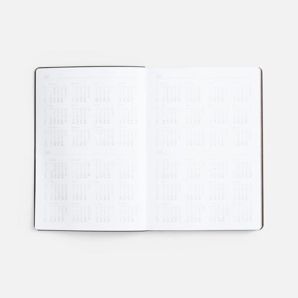 Ежедневник Nebraska Flex, недатированный, красный с золотистым