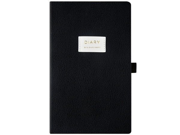 Ежедневник недатированный А5 "Black" с нашивкой, черный