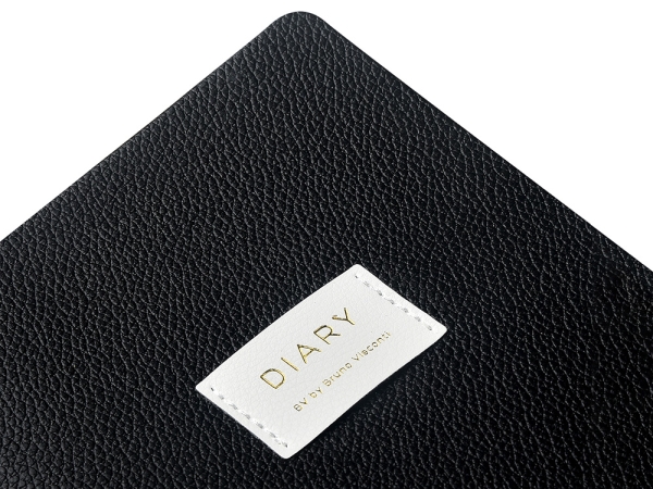 Ежедневник недатированный А5 "Black" с нашивкой, черный
