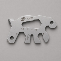 Мини-мультитул карманный Stinger, 55 x 35 мм, 5 функций, медведь, нержавеющая сталь, серебристый, в блистере