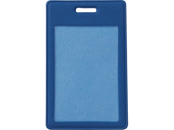 Бейдж с рулеткой-карабин "Favor", синий