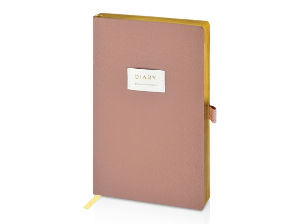 Ежедневник недатированный А5 "Morandi. Пыльная роза" с нашивкой, пыльно-розовый