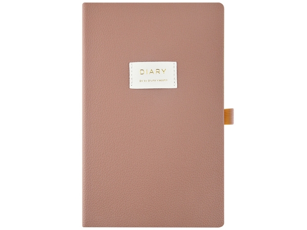 Ежедневник недатированный А5 "Morandi. Пыльная роза" с нашивкой, пыльно-розовый