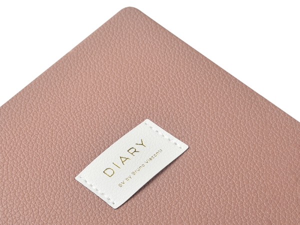 Ежедневник недатированный А5 "Morandi. Пыльная роза" с нашивкой, пыльно-розовый